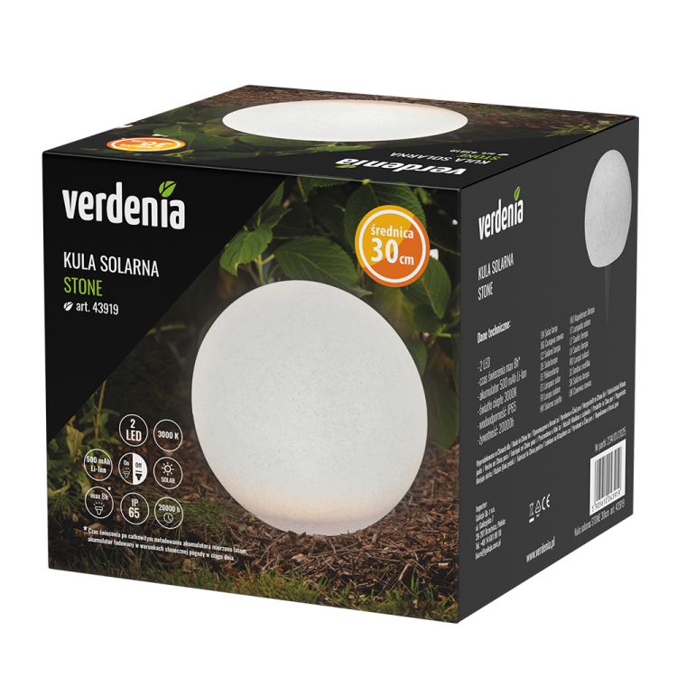 Kula solarna STONE 30cm